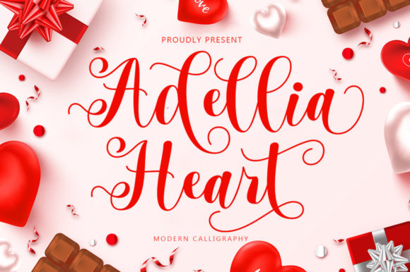 Adellia Heart: A Stylish Script Font for Business