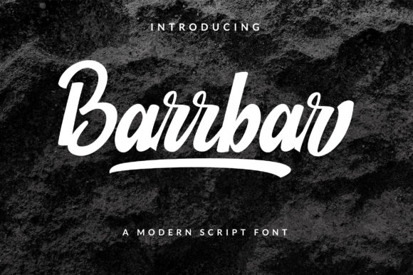 Barrbar: A Hand-Brush Script Font