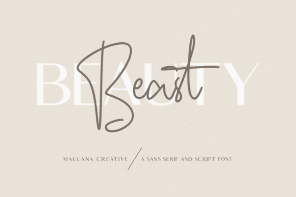 Beauty Beast Duo: A Stylish Font for Creative Brands