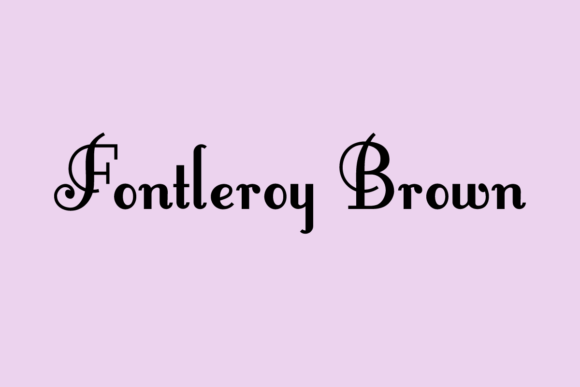 Fontleroy Brown: Elegant Script Font