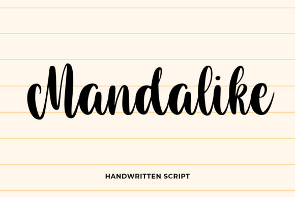 Mandalike: A Script Font for Editorial Elegance