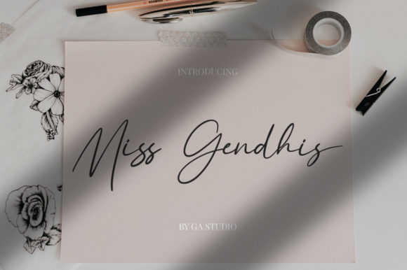 Miss Gendhis Font for Creative Projects