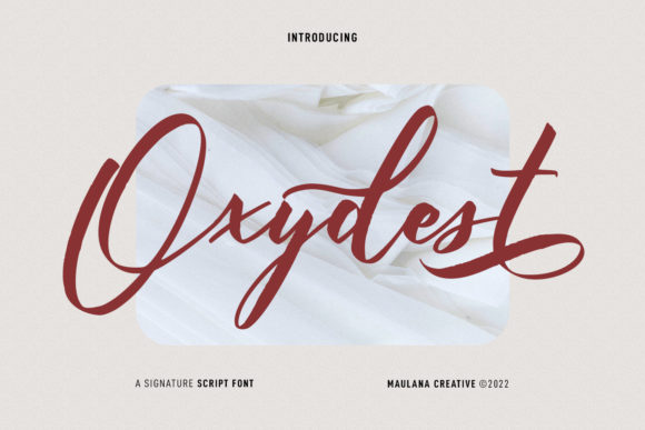 Oxydest: A Script Font That Shines