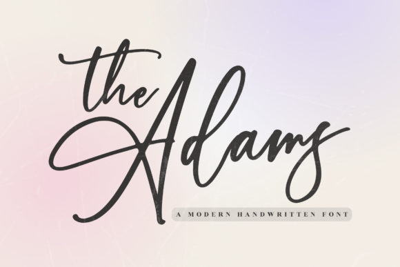 The Adams: A Script Font for Web Design